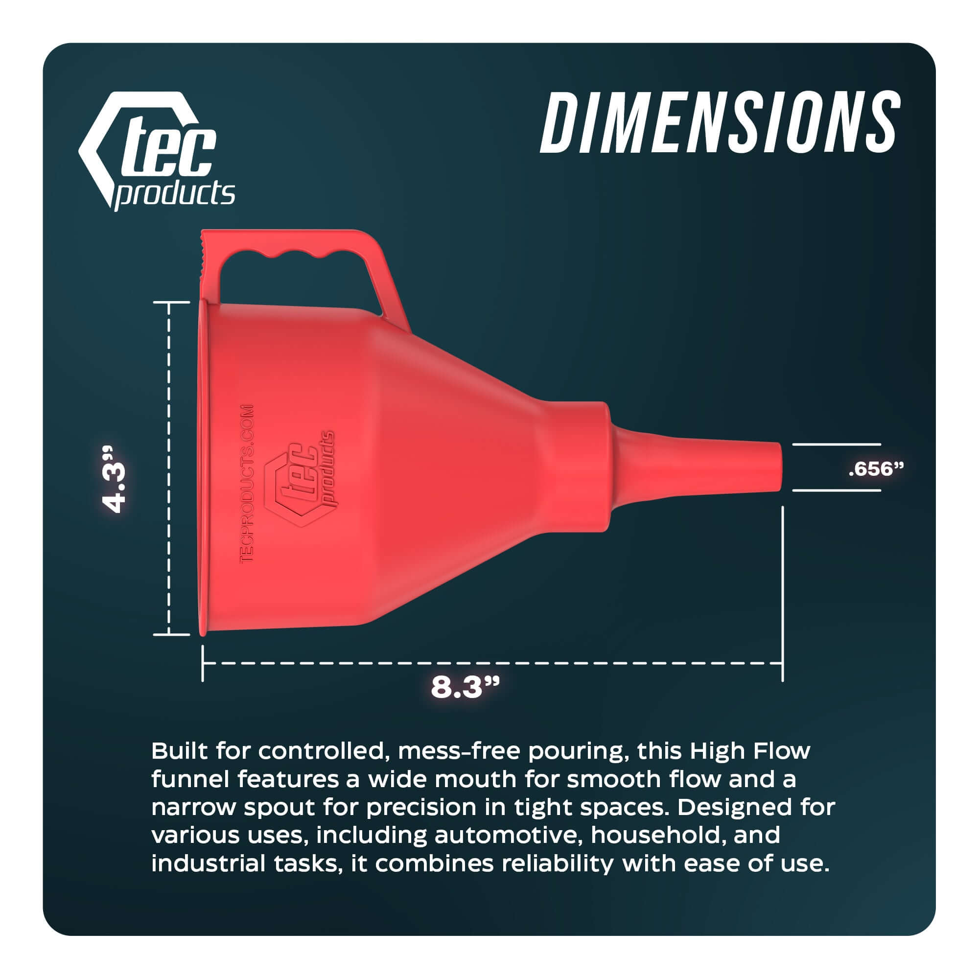 FLEXALL High Flow Funnel - Ultimate Flexibility – Tec Products, Inc.