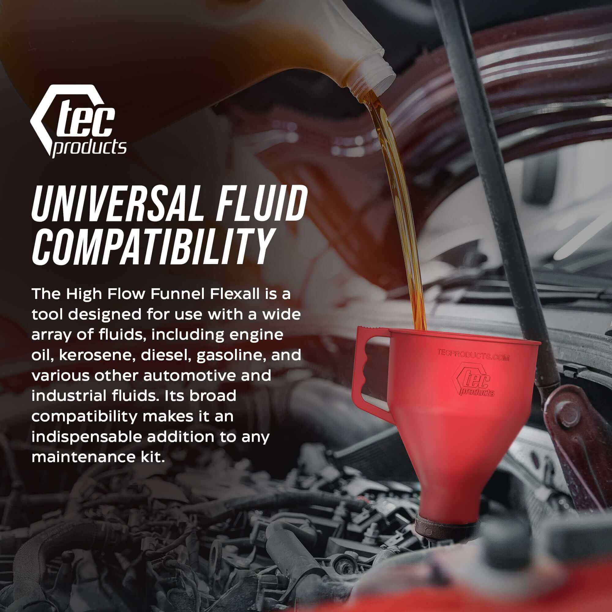 FLEXALL High Flow Funnel - Ultimate Flexibility – Tec Products, Inc.